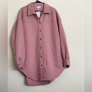 Priv women sweatshirt jacket Size XL Pink NWT